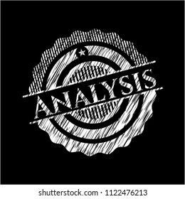 Analysis written on a blackboard