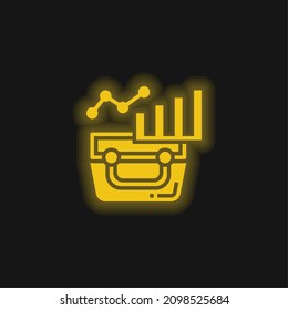 Icono de neón amarillo brillante