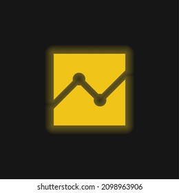Analysis yellow glowing neon icon