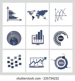 Analysis,Business and economic icon set,clean vector