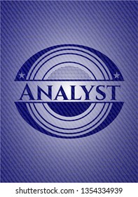 Analyst denim background