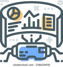 Analyst Dual Tone icon vector design and illustration template