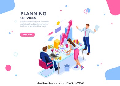 Analyst Financial Banner Planner Corporate Earning Stock Vector ...