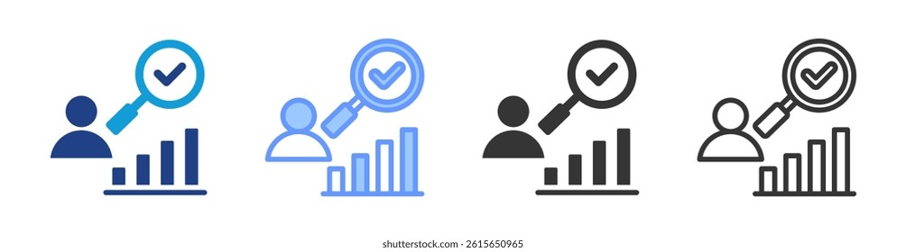 Analyst icon set multiple style collection