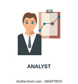 Analyst icon. Simple element from human resources collection. Creative Analyst icon for web design, templates, infographics and more