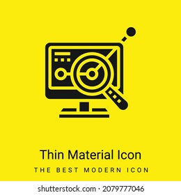 Analyst Minimal Bright Yellow Material Icon