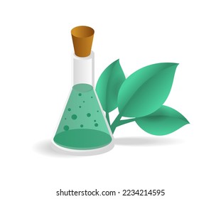 Analyst nature laboratory illustration 3d flat isometric concept