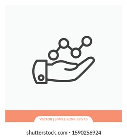 Analystic diagram Icon Vector Illustration