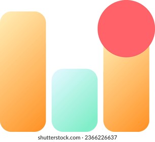 Analytic app notification pixel perfect flat gradient color ui icon. Online financial management. Simple filled pictogram. GUI, UX design for mobile application. Vector isolated RGB illustration