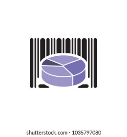 Analytic Barcode Logo Icon Design