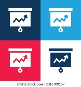 Minimaler Icon-Satz für Analysenblau und Rot