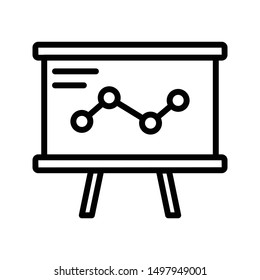analytic board thin line vector icon
