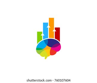 Analytic Brain Icon Logo Design Element