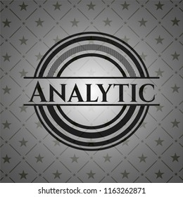 Analytic dark emblem. Retro