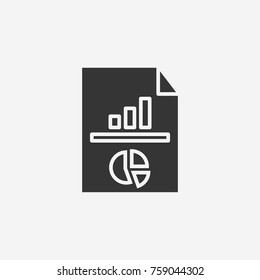 Analytic document icon illustration isolated vector sign symbol