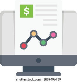 Analytic Flat Vector Colour Icon Stock Vector (Royalty Free) 1889496739 ...