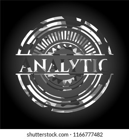 Analytic grey camo emblem