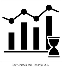 Analytic Hourglass Icon Element For Design
