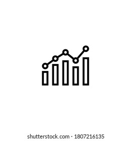 Analytic Icon  in black line style icon, style isolated on white background