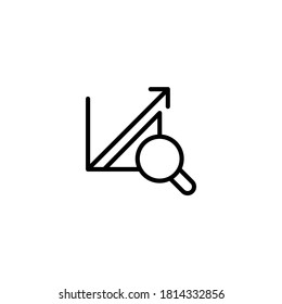 Analytic Icon  in black line style icon, style isolated on white background