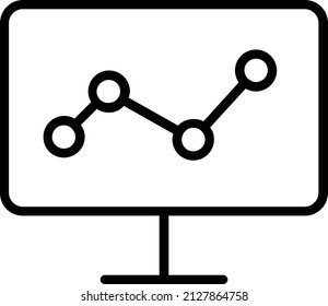 Analytisches Symbol. Firmensymbol, Vektorzeichen und Symbol einzeln auf weißem Hintergrund
