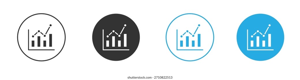 Icono analítico. Plantilla de diseño de iconos gráficos