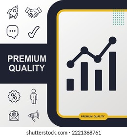 analytic icon graphic element. Modern design.