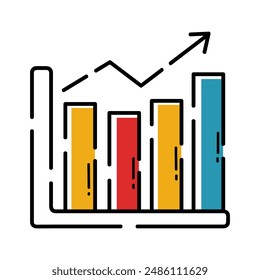 Icono analítico dibujado a mano Ilustración vectorial