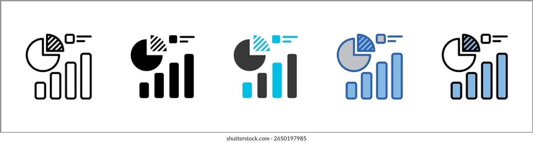 Multistyle-Illustration für analytisches Symbolpaket