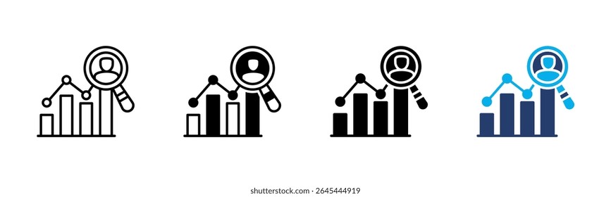 Analytic icon sheet multiple style collection