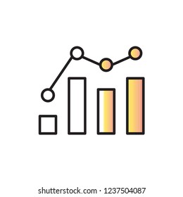 analytic icon vector design with shadow