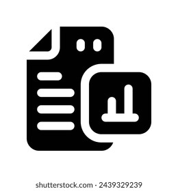 analytic icon. vector glyph icon for your website, mobile, presentation, and logo design.