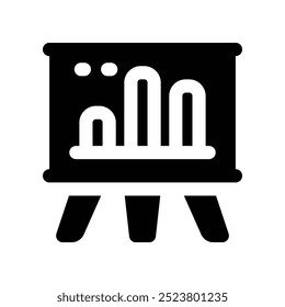 ícone analítico. ícone de glifo vetorial para o design do site, do celular, da apresentação e do logotipo.