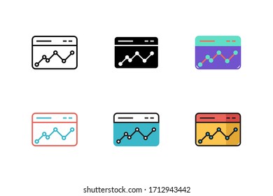 ilustración vectorial de icono analítico con un diseño de estilo diferente. aislado sobre fondo blanco