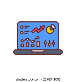 Analytic icon in vector. Logotype