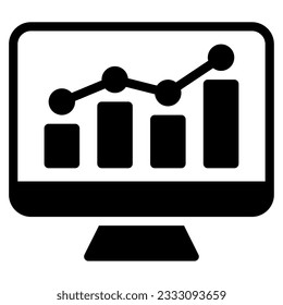 El icono de análisis e imágenes se puede usar para uiux, web, infografía, etc