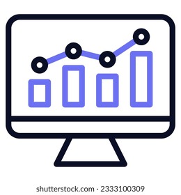 El icono de análisis e imágenes se puede usar para uiux, web, infografía, etc
