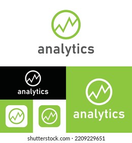 Analytic Logo.Black and White color. Vector Illustration. Abstract textile logo template.Textile Mark. Simple and minimal.