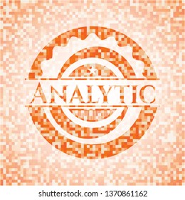 Analytic orange mosaic emblem