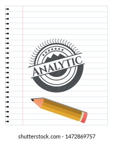 Analytic penciled. Vector Illustration. Detailed.
