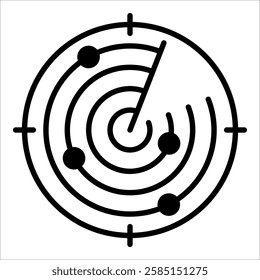 Analytic Radar Icon Element For Design