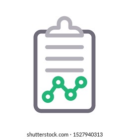 analytic report colour linr vector icon