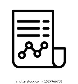 analytic report thin line vector icon