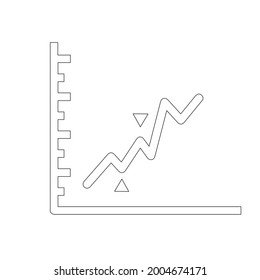 Analytic sales graph icon (Outline Vector illustration)