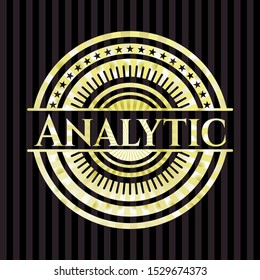 Analytic shiny emblem. Vector Illustration. Detailed.