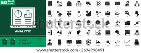 Analytic Solid Editable Icons set. Vector illustration in modern thin solid style of medical icons: analysis, research, strategy, etc