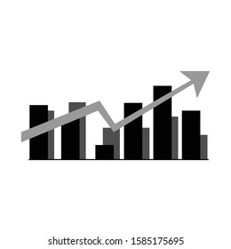 Analytic static vector. illustration Symbol logo.