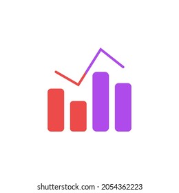 Vector estático analítico. icono de símbolo de ilustración.