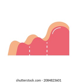 analytic statistics finance icon flat