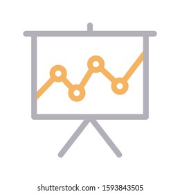 analytic vector color line icon 